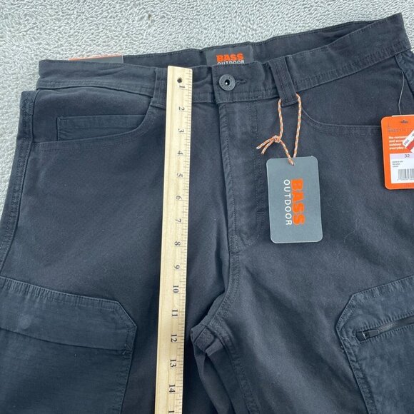 Bass Outdoor Mens Pro Cargo Shorts 32 Black 98% Cotton 2% Spandex NWT 1915 - Picture 7 of 10